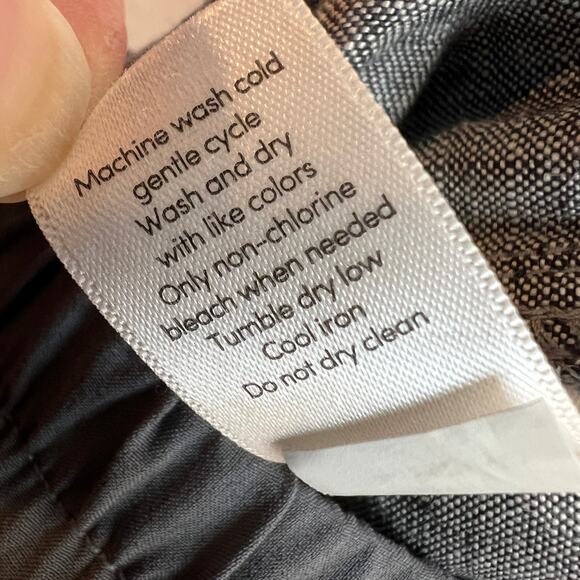 Athleta Bali Linen Ankle Pants Sz 2 Gray Pull On Drawstring Straight Crop 211388 - Picture 10 of 13